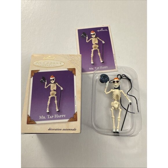 Hallmark Christmas Ornament Halloween Mr Tap Happy Skeleton CS3 - Picture 1 of 3